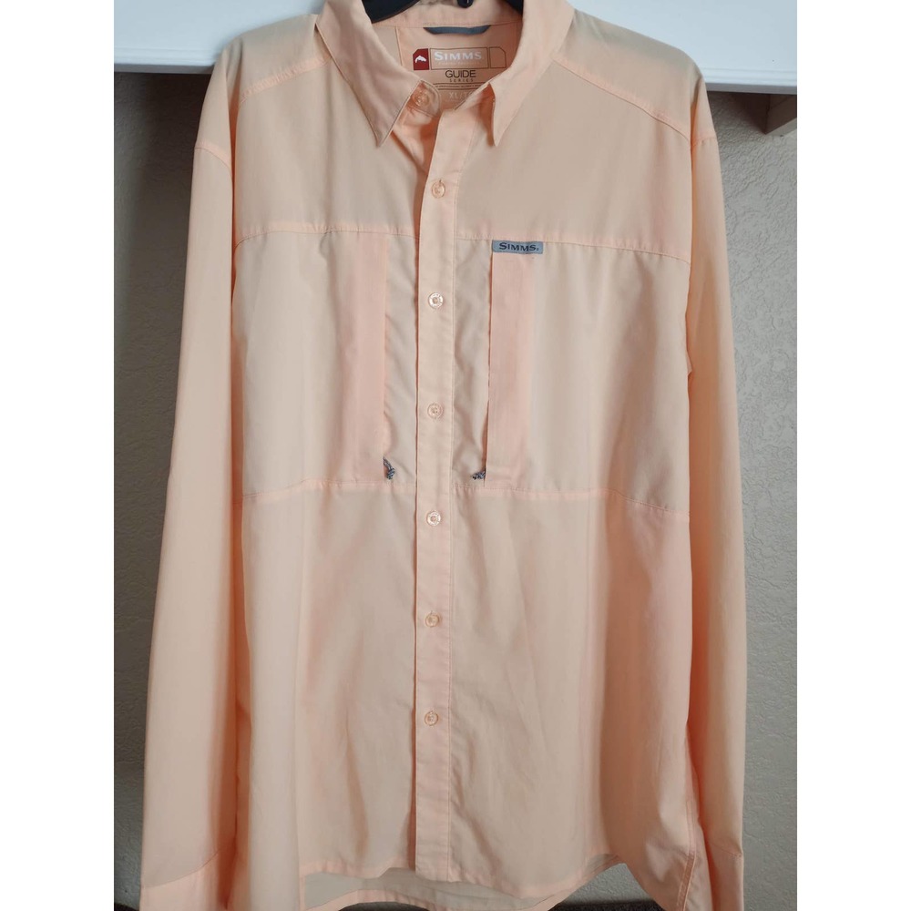 Simm's Guide Series Fishing Shirt - Men's XL - Peach